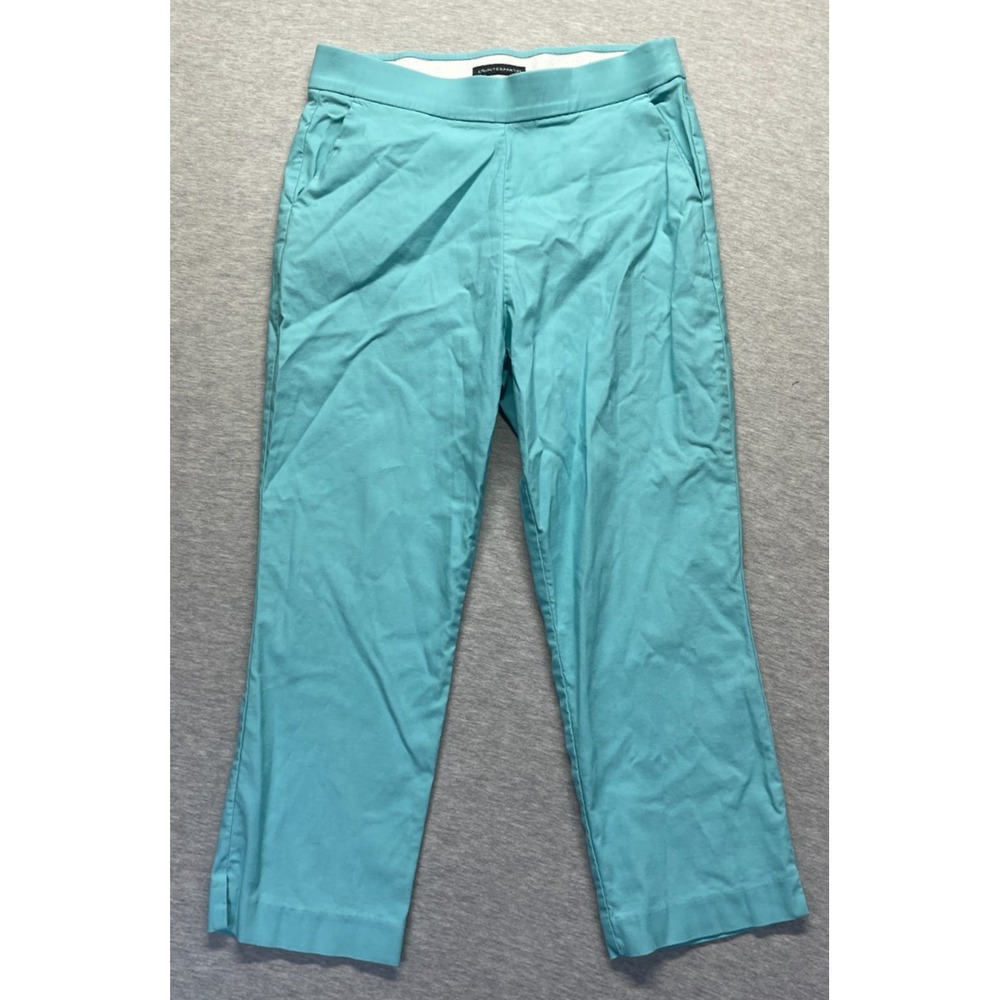 Counterparts Pull On Capri Pants Women's Medium Light Blue Stretch Straight Leg